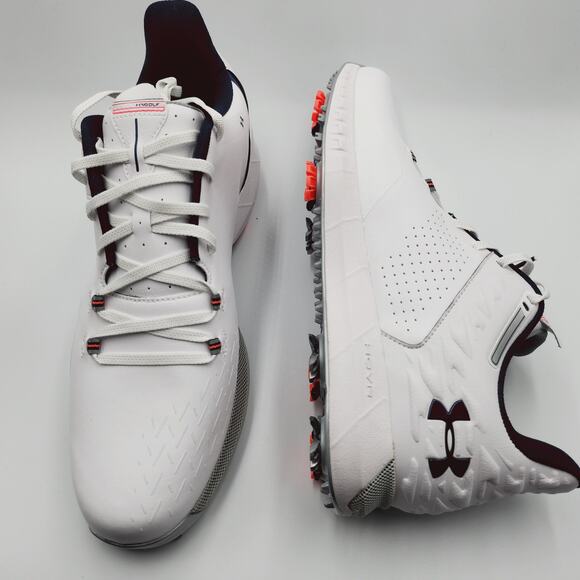 Mens Size 10.5 Under Armour Golf Shoes HOVR Drive 2 White Silver 3025070-100 main image 5